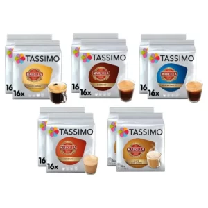 Tassimo Marcilla Café con Leche,Cortado,Espresso,Café Largo,Espresso Descafeinado 160 unidades