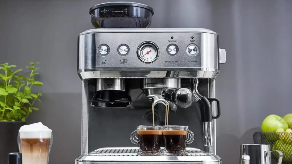 cafeteras express manuales con molinillo integrado fondo
